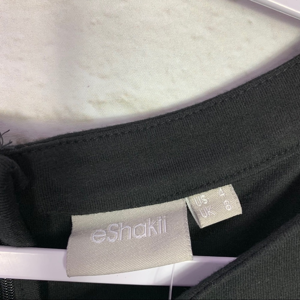 Eshakti Black Large Button Front Pocket Dress Nwot - image 4